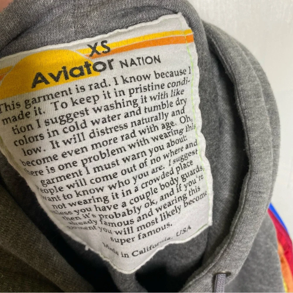 Aviator Nation pullover hoodie sweatshirt size XS - Picture 3 of 11